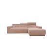 Ecksofa + Kopfteilverstellung Brandon Pink Mikrofaser - Schwarz/Rosa, Design, Textil (285/175cm) - MID.YOU