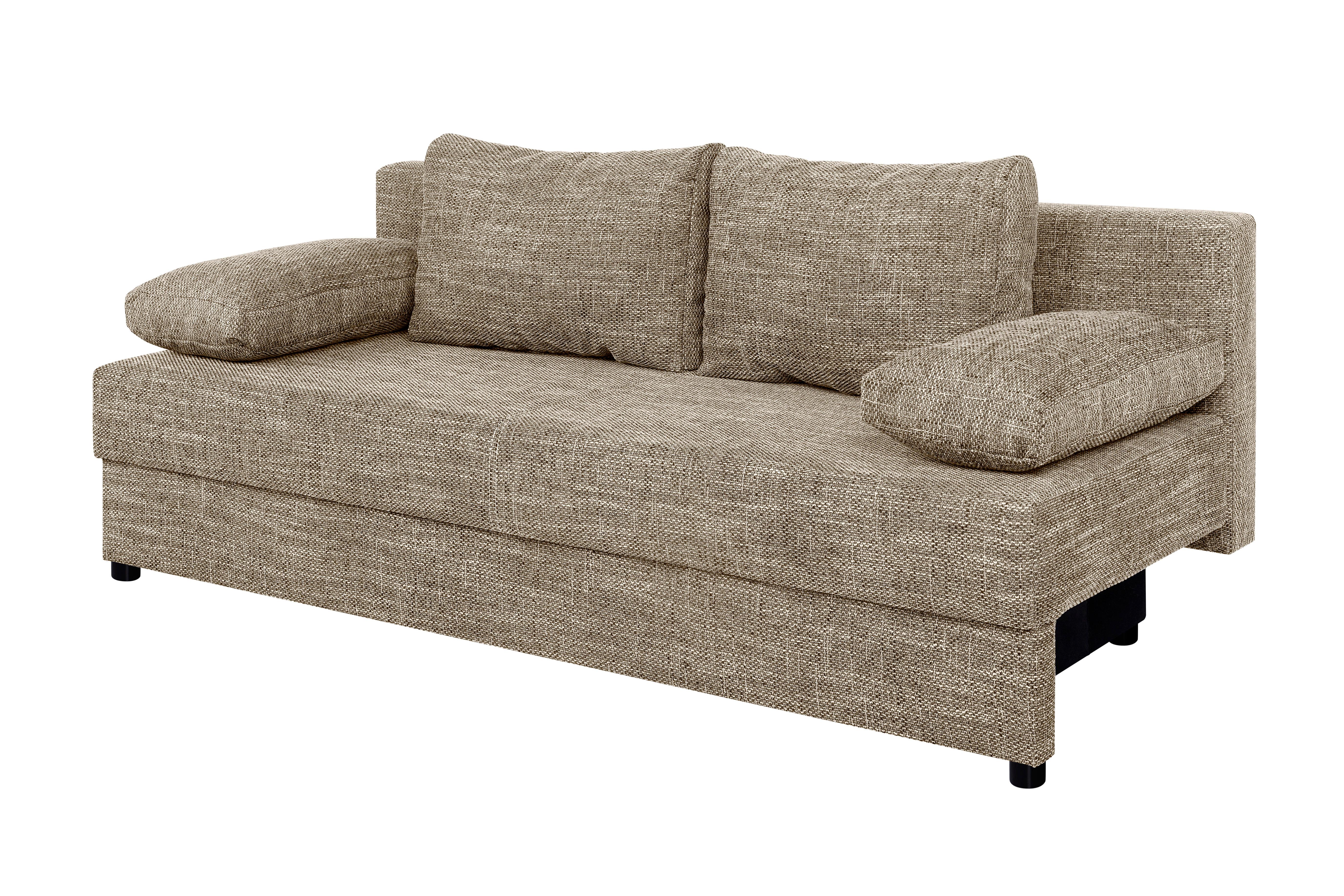 Schlafsofa Mega Cappuccino B: 190 cm - Schwarz/Cappuccino, Design, Holzwerkstoff/Textil (190/80/75cm) - P & B