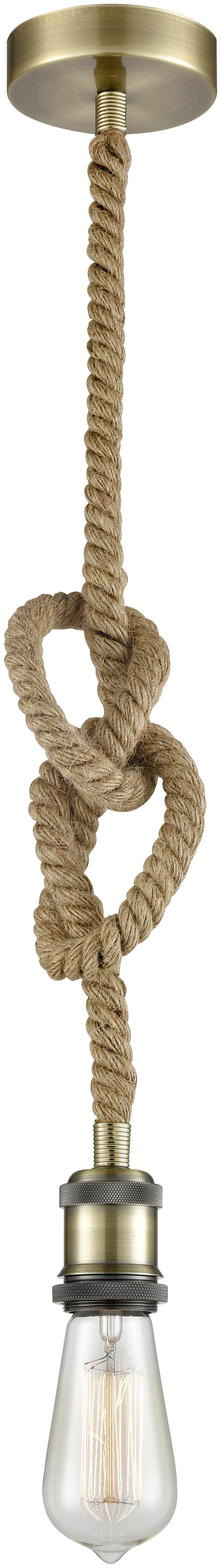 ZÁVESNÝ KÁBEL SVIETIDLA CHRISTIAN - hnedá, Lifestyle, textil (120cm) - Mömax