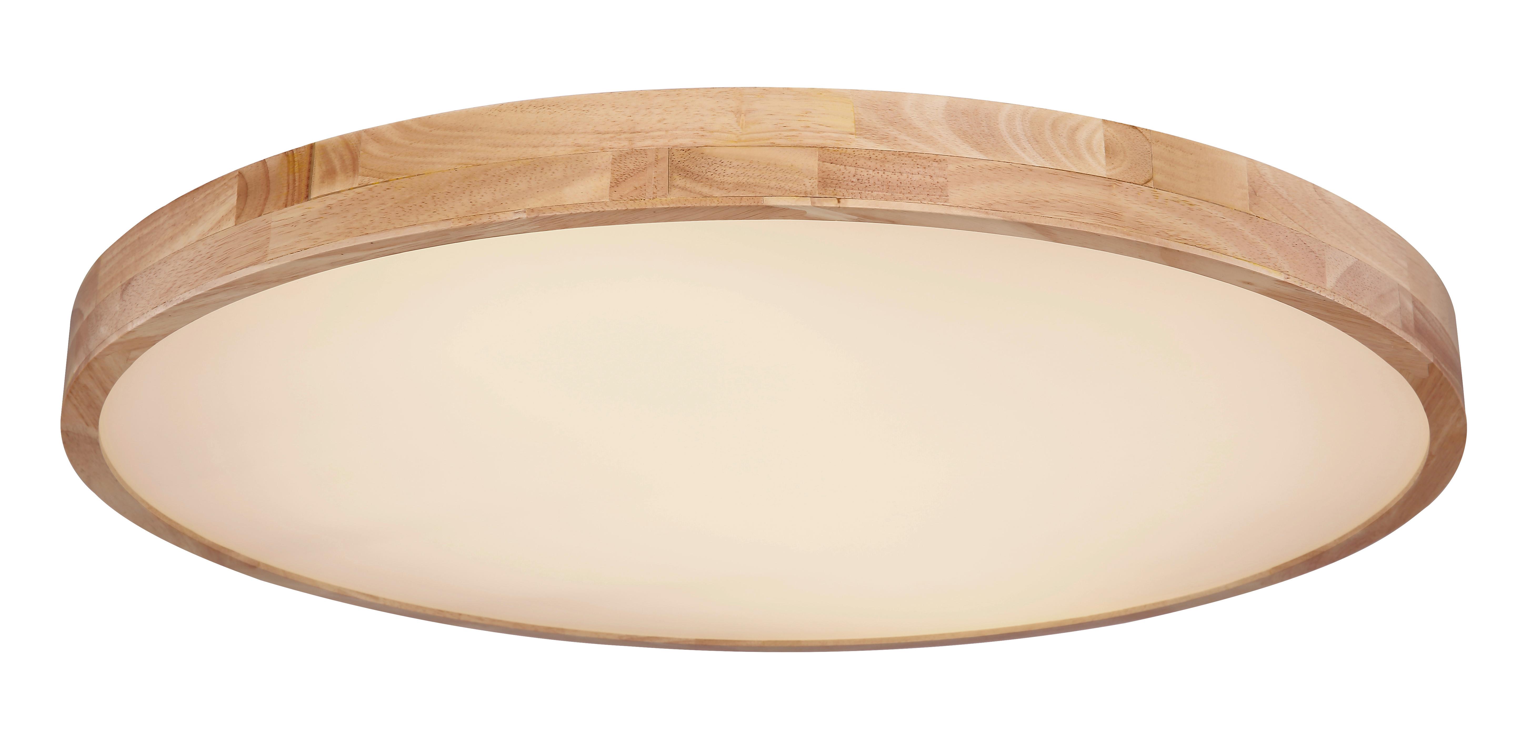 Led Deckenleuchte Rainer Ø 80 cm mit Fernbedienung - Beige/Weiß, Basics, Kunststoff/Metall (80/10,5cm) - Globo