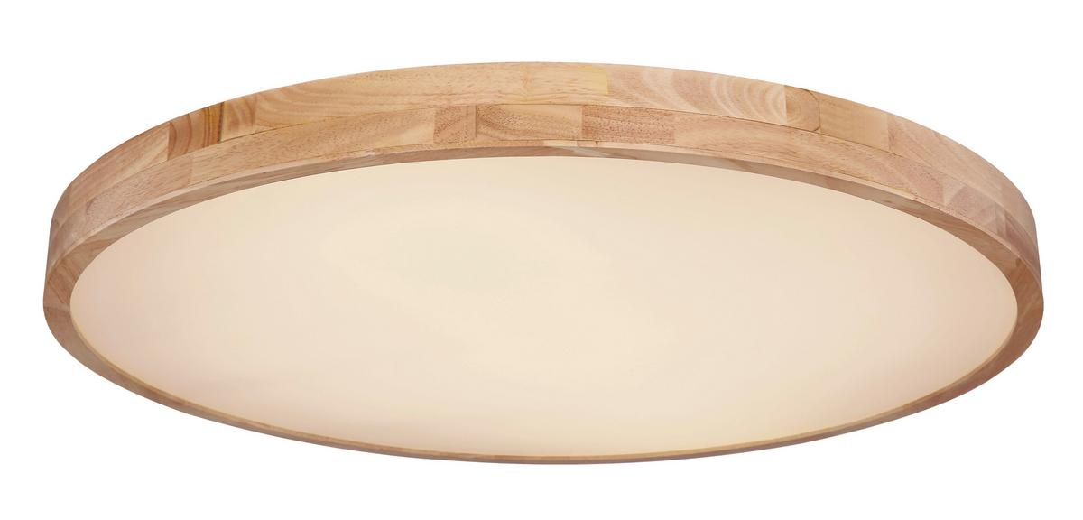 Led Deckenleuchte Rainer Ø 80 cm mit Fernbedienung - Beige/Weiß, Basics, Kunststoff/Metall (80/10,5cm) - Globo