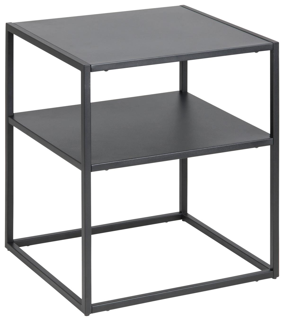 Nočný/odkladací stolík VIRUM - čierna, Trend, kov (45/50,5/40cm) - MID.YOU