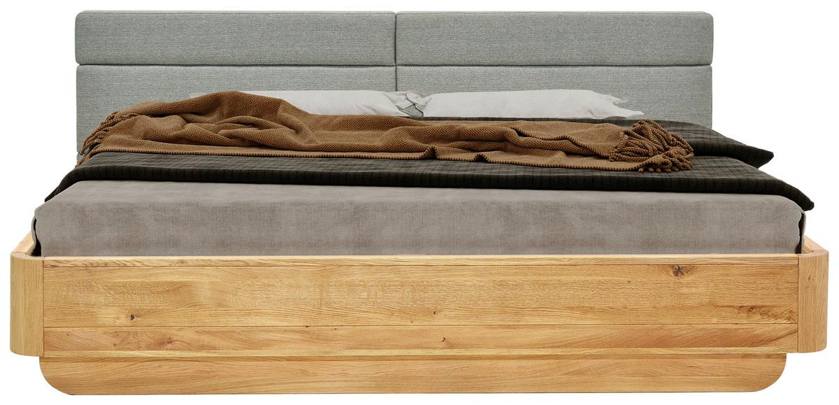 Bett Loom Naturfarben 200x200cm - Beige/Naturfarben, MODERN, Holz/Textil (200/200cm) - MID.YOU