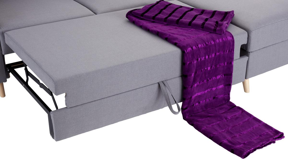 Sarokkanapé Clio - szürke, Design, textil (230/159cm) - Ondega