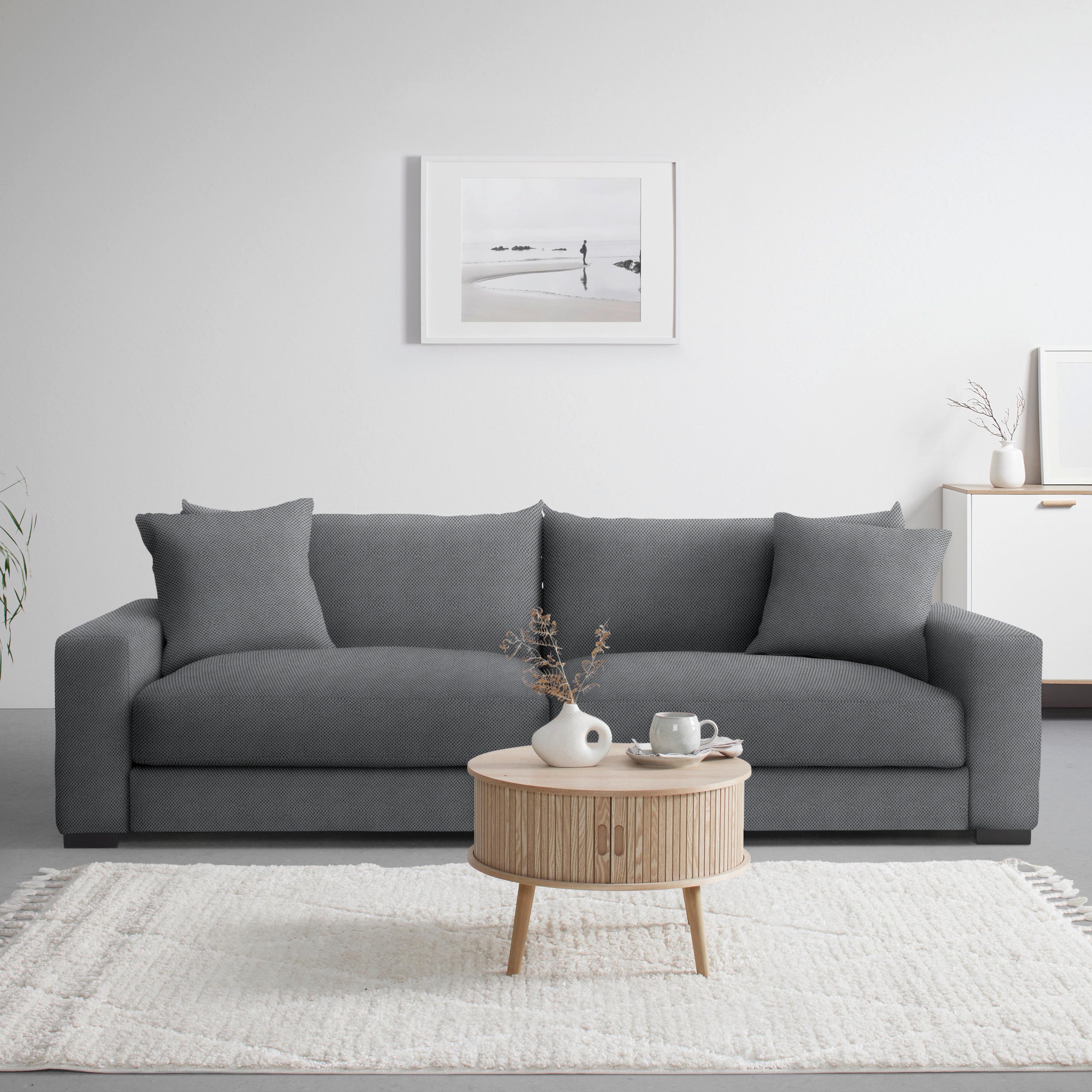 Mega pohovka PEDRO 1200, tmavě šedá - tmavě šedá, Moderní, kov/dřevo (261/83/124cm) - Mömax