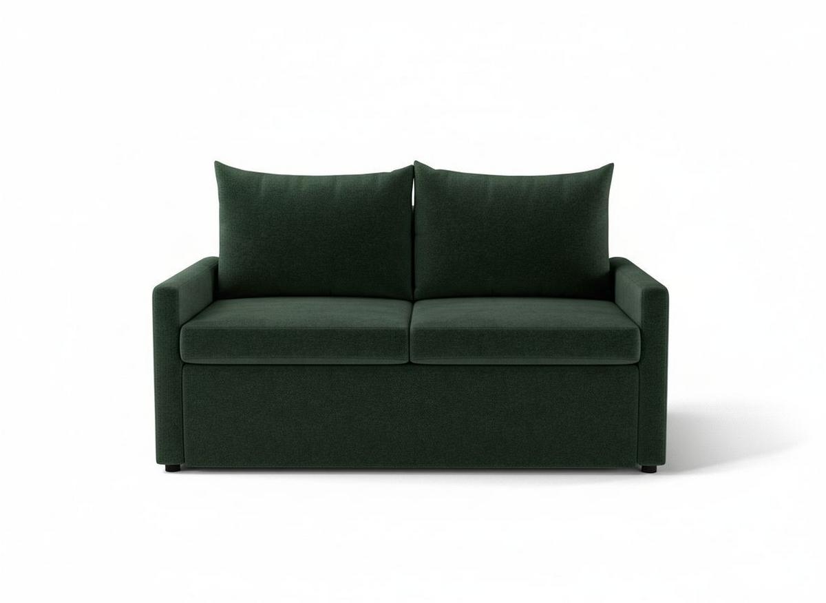 Schlafsofa Cologne Dunkelgrün B: 152cm - Dunkelgrün/Schwarz, Design, Textil (152/89/92cm) - MID.YOU