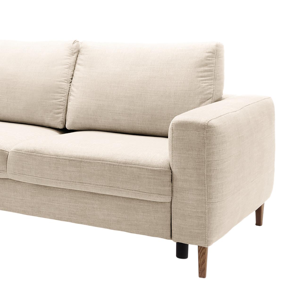 Ecksofa Alika Silberfarben S: 204x260 cm - Eschefarben/Silberfarben, MODERN, Textil (204/260cm) - Trendmanufaktur