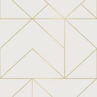 Vliestapete 111533 - Goldfarben/Weiß, Basics, Papier/Kunststoff (52/1000cm)
