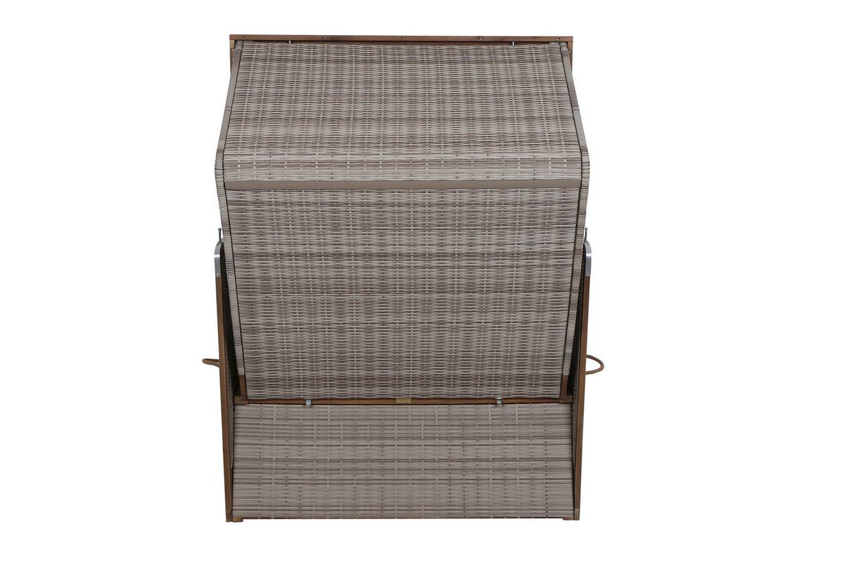 Strandkorb Ostsee L88712 2-Sitzer, Blau, Weiß - Blau/Weiß, KONVENTIONELL, Holz/Kunststoff (130/80/165cm) - Siena Garden