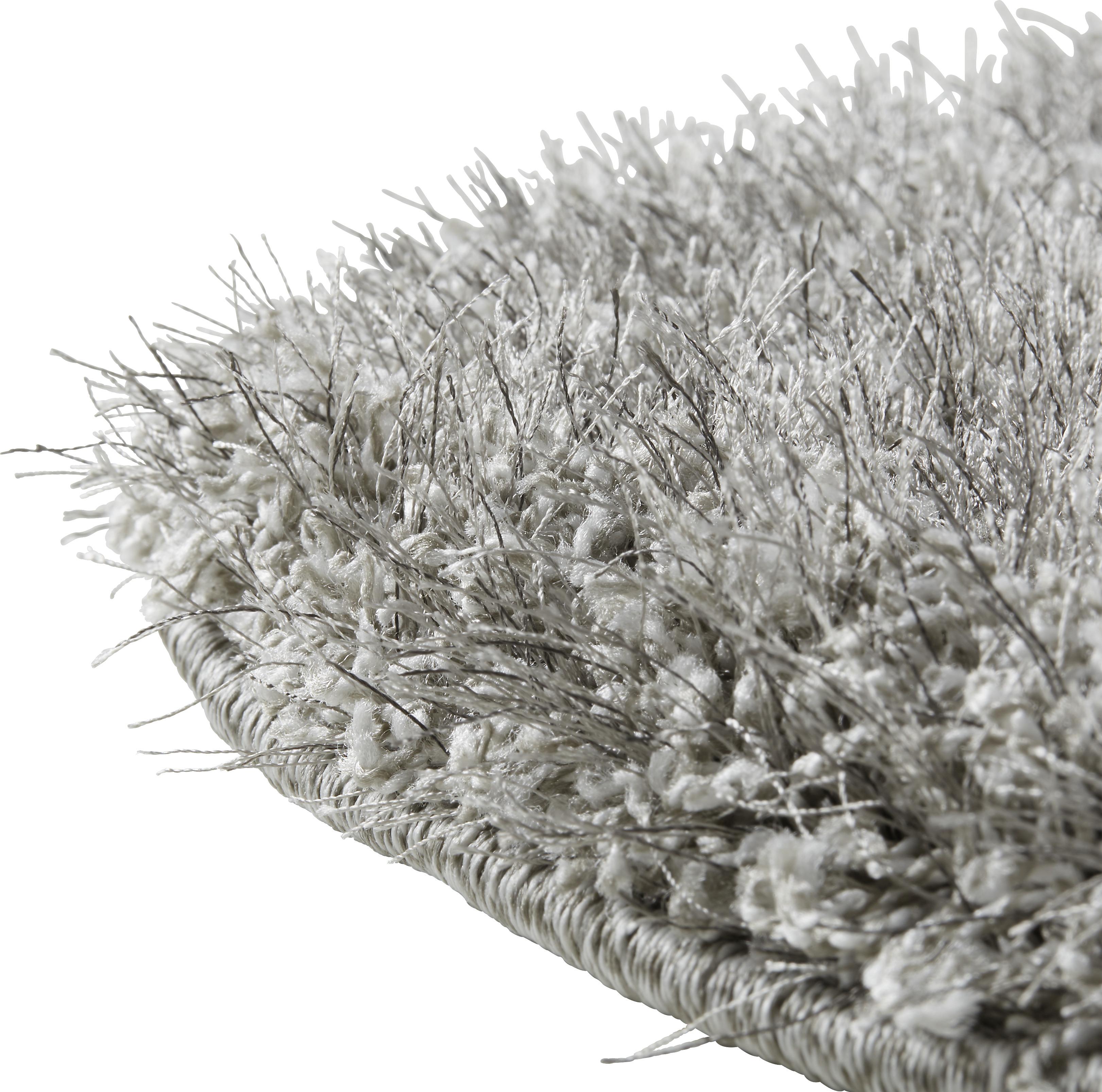 Koberec S Vysokým Vlasom Lambada 1, 67cm, Strieborná - strieborná, textil (67cm) - Based
