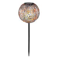 Solarleuchte Silber Solar 1xled Warmweiß H: 54 Cm - Silberfarben, Basics, Metall (18,5/54cm) - Globo