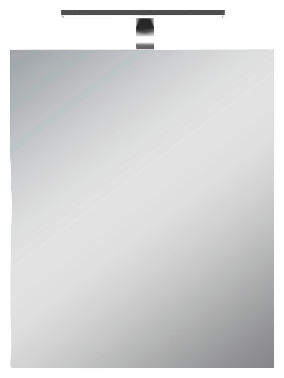 Spiegelschrank Spree mit Led 1 Tür BxHxT 50x60x20 cm Weiß - Weiß, MODERN, Glas/Holzwerkstoff (50/60/20cm) - MID.YOU