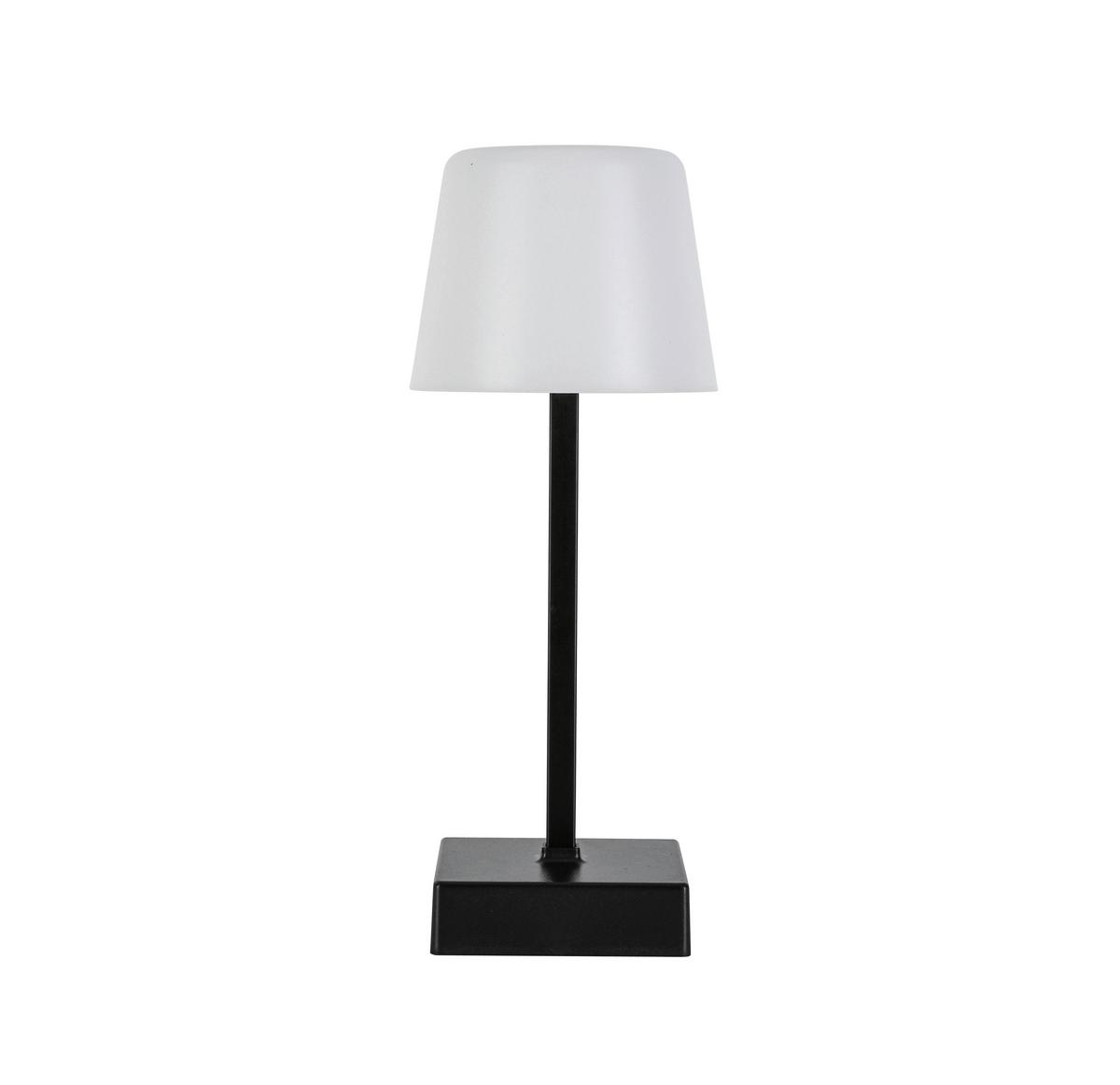 NABÍJATEĽNÁ STOLNÁ LAMPA EMO - čierna/biela, Modern, kov/plast (10,5/25cm) - Mömax