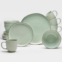 KOMBISERVICE Grün, 16--Teilig. - Hellgrün, Basics, Keramik - Van Well
