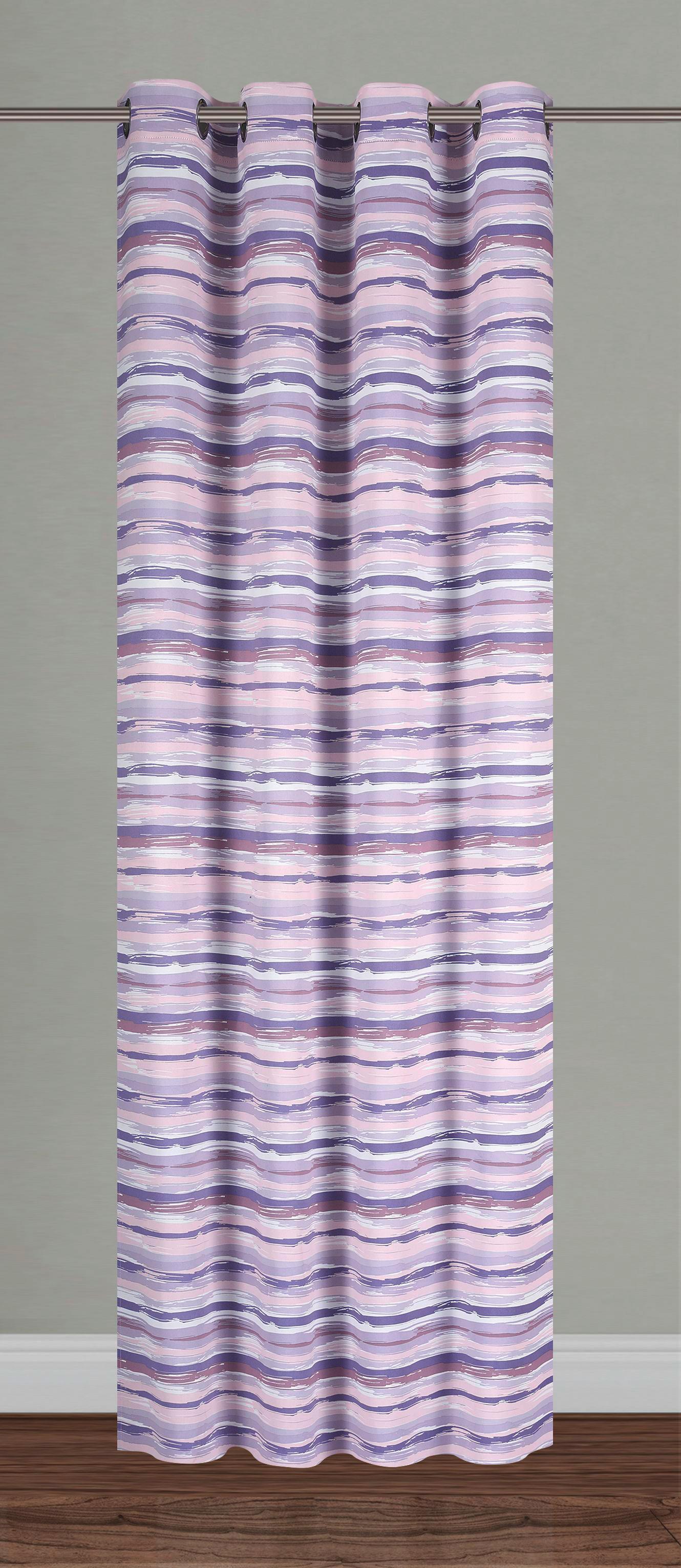 Készfüggöny Uta - Lila, romantikus/Landhaus, Textil (140/245cm) - James Wood