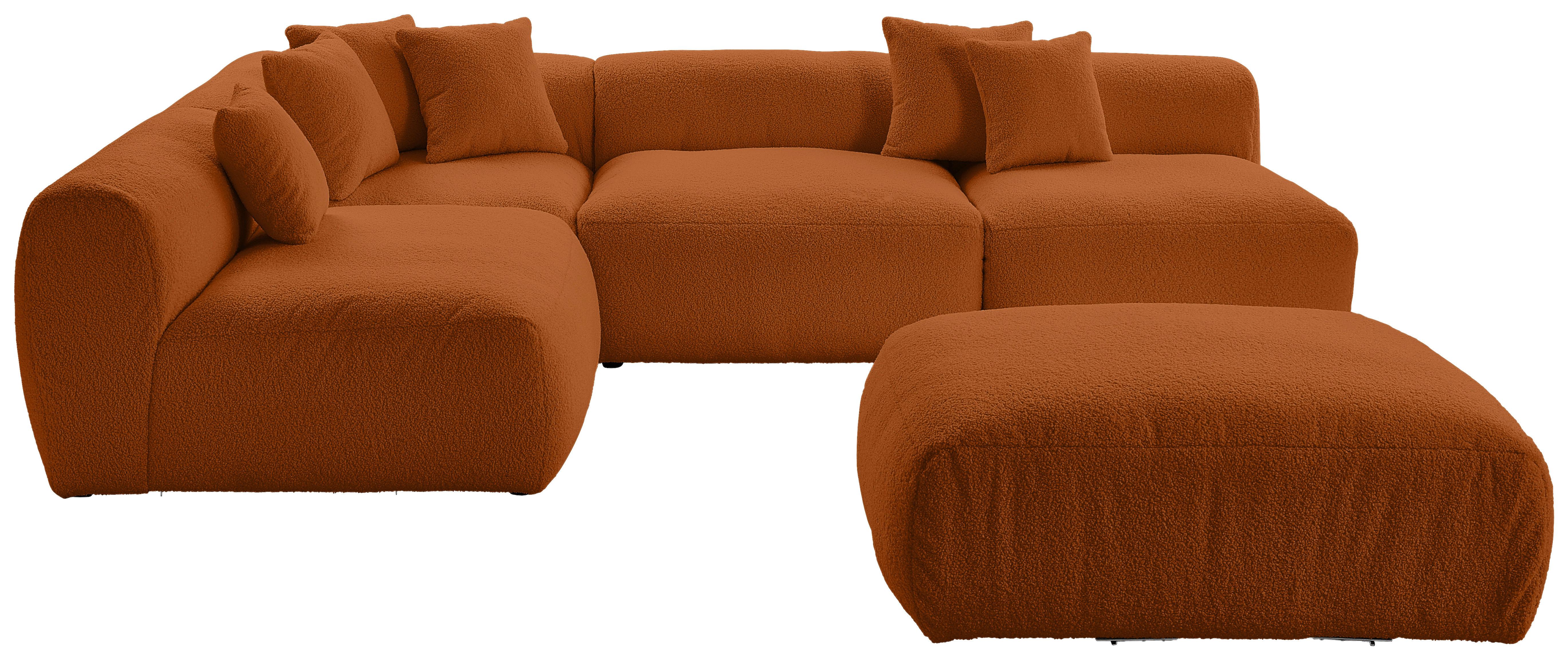 Ecksofa Bloom - Rostfarben, Trend, Textil (235/315cm) - Livetastic