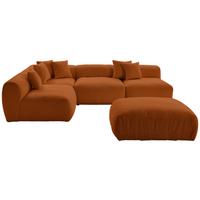 Ecksofa Bloom - Rostfarben, Trend, Textil (235/315cm) - Livetastic