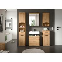 Badezimmer Scout Eiche Artisan Dekor B: 134cm - Schwarz/Eiche Artisan, Trend, Glas/Holzwerkstoff (134cm) - MID.YOU