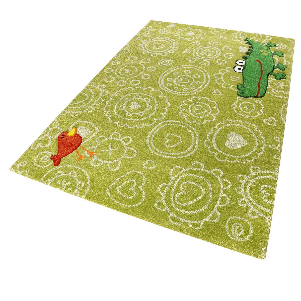 KINDERTEPPICH CROCODILE - Grün, Trend, Textil (80/150cm) - Sigikid