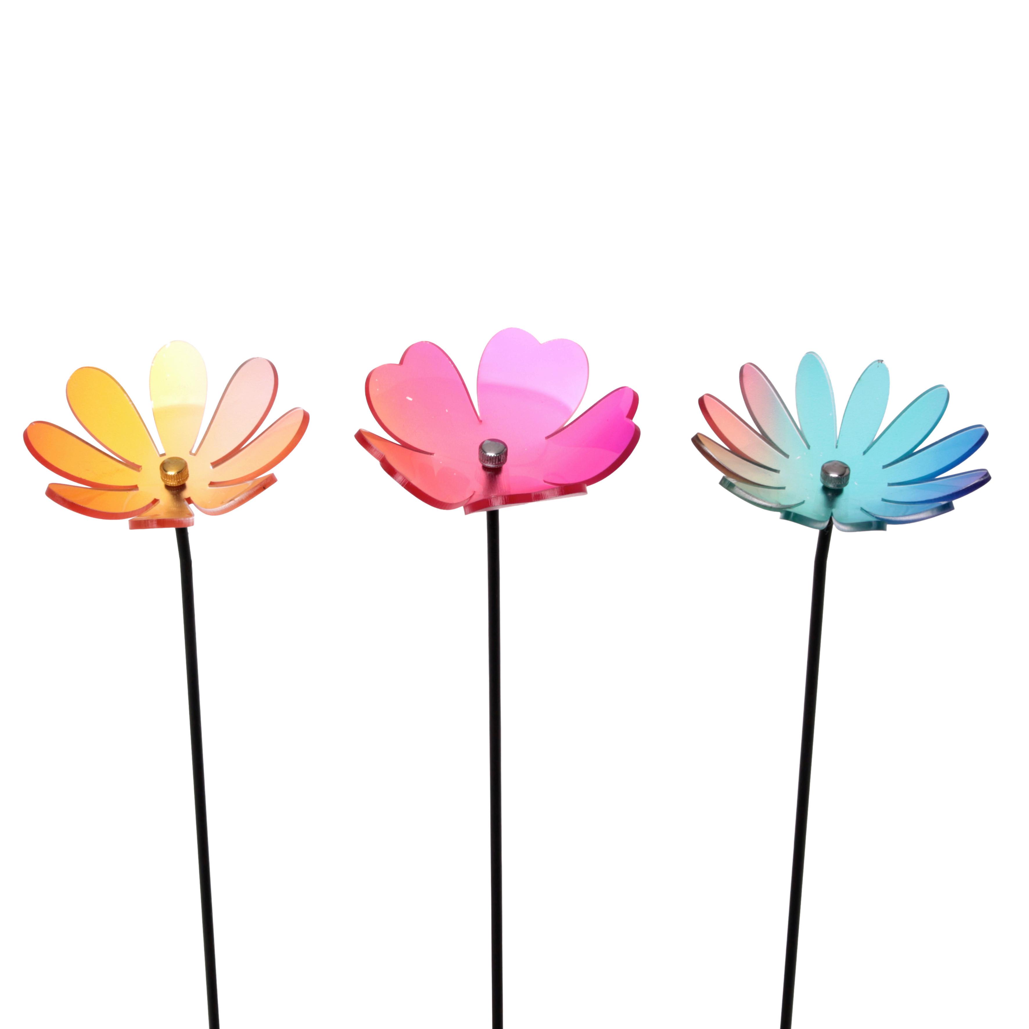 Gartenstecker Sienna - Pink/Orange, Basics, Kunststoff/Metall (33cm)