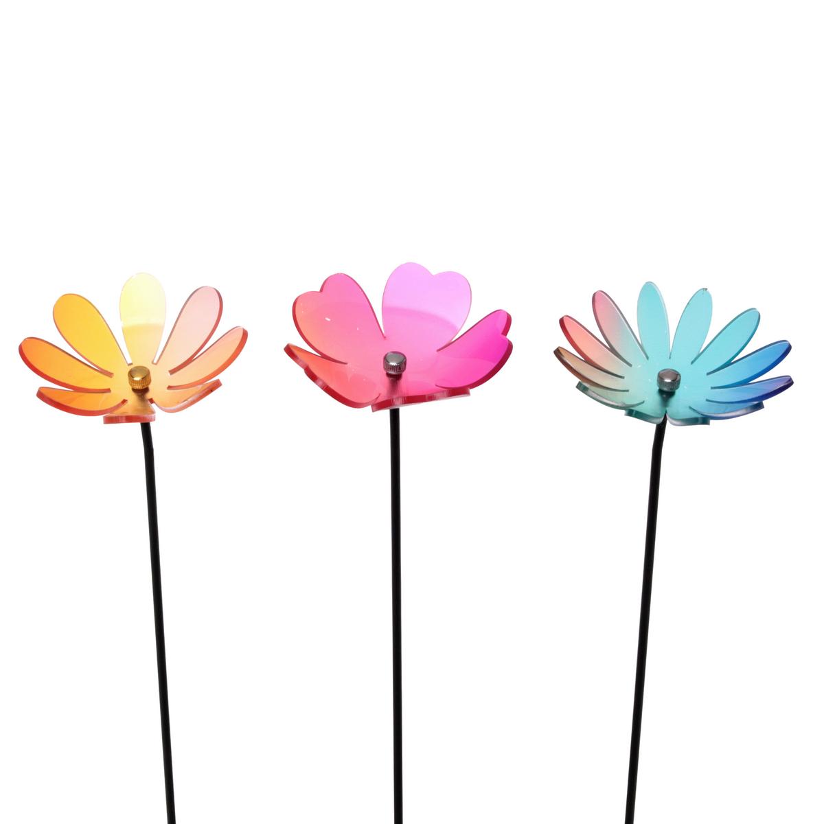 Gartenstecker Sienna - Pink/Orange, Basics, Kunststoff/Metall (33cm)