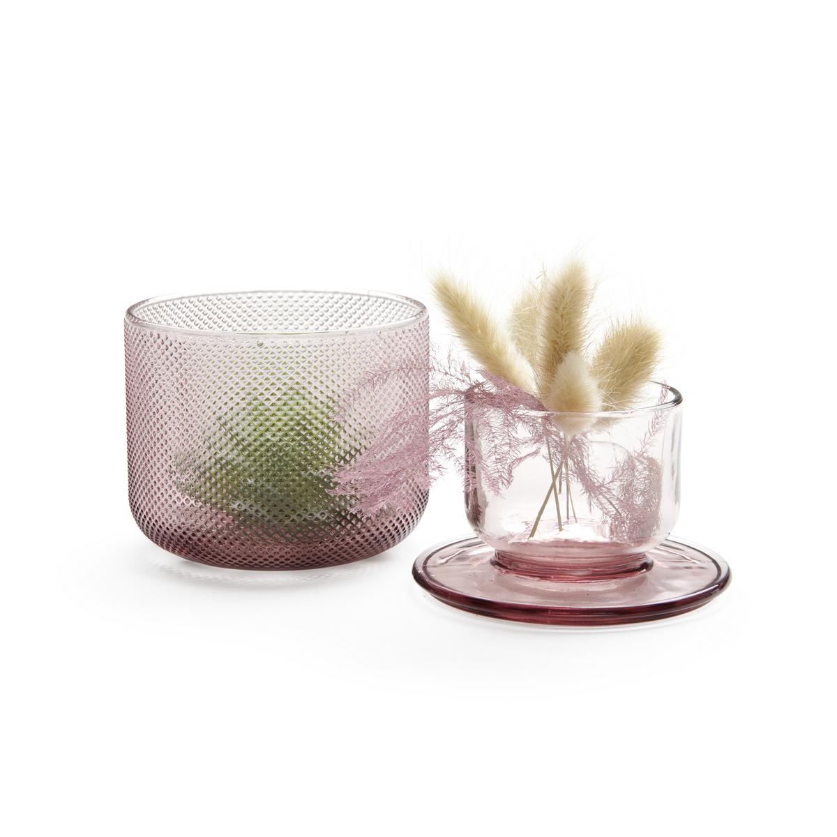 Dekorační dóza Smoked - růžová, sklo (10/14cm) - Modern Living