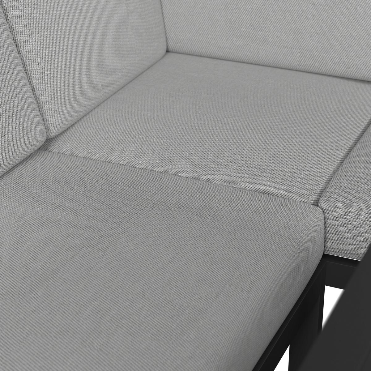 JEDÁLENSKÁ TERASOVÁ SÚPRAVA ARUBA - čierna/farba hrušky, Modern, kov/textil - Bessagi Garden