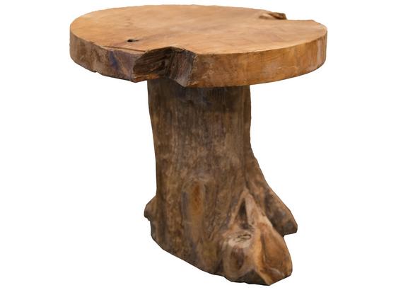 Beistelltisch Unikat Teak Holz Ø 40cm - Naturfarben, MODERN, Holz (40/45cm) Beistelltisch Unikat Teak Holz Ø 40cm - Naturfarben, MODERN, Holz (40/45cm)