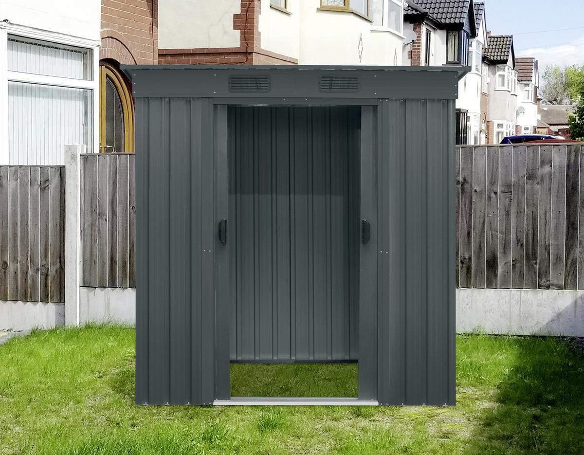 Gerätehaus ohne Boden 174x174x110 cm - Anthrazit, Basics, Metall (174/174/110cm)