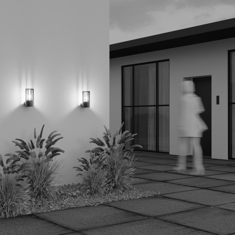 Außenwandleuchte Barrel - Graphitfarben, MODERN, Metall (25/12/15,5cm) - MAYTONI