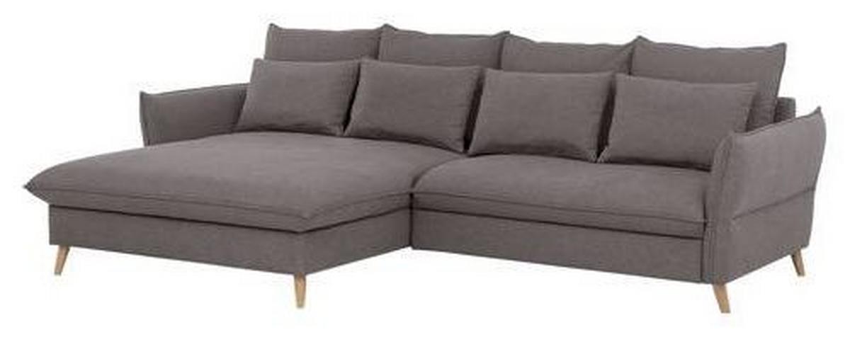 Eckschlafsofa Walter Hellbraun S: 170 cm - Hellbraun/Buchefarben, Design, Textil (170/274cm) - Livetastic