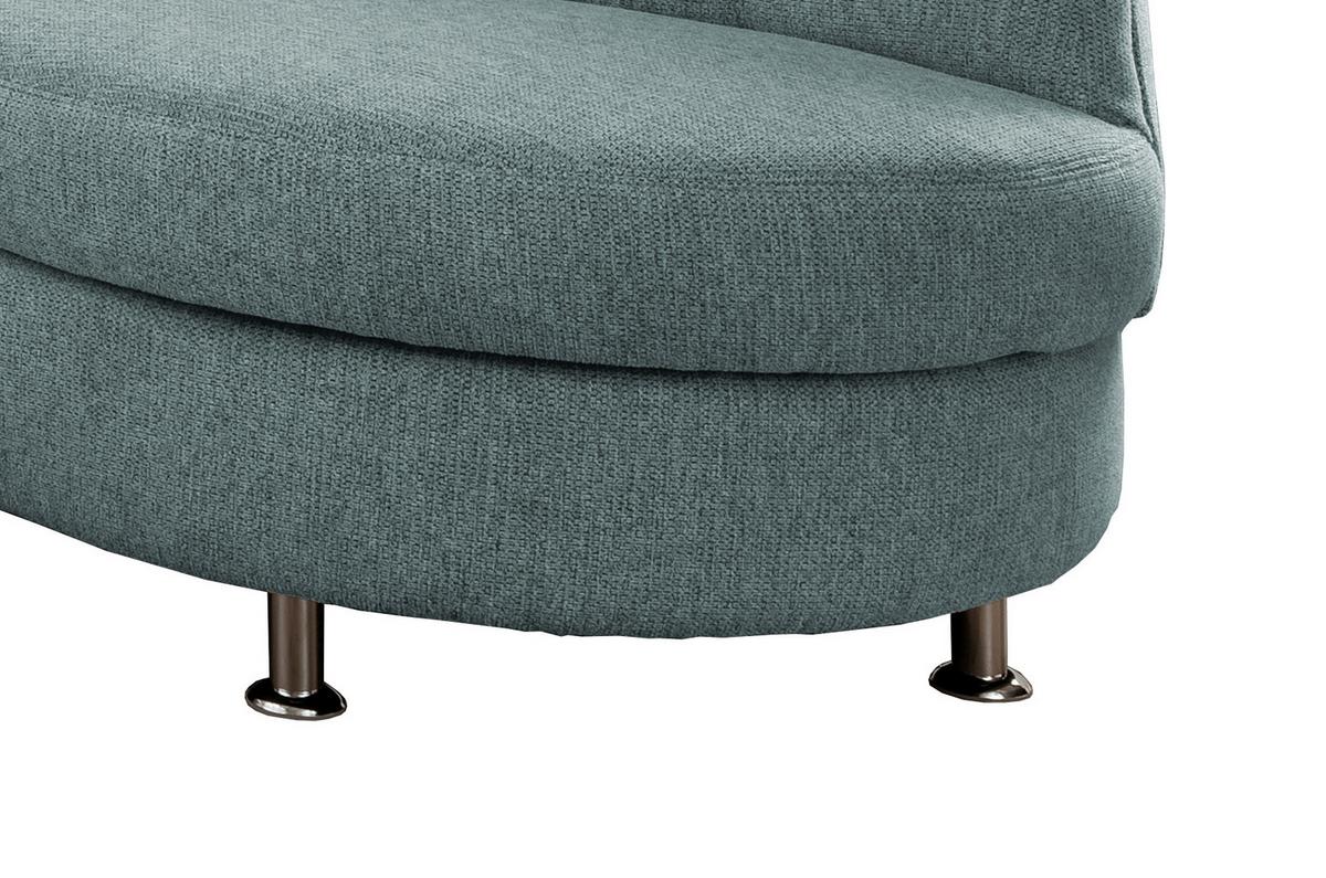 Ecksofa mit Relaxfunktion Parole Blau Chenille - Chromfarben/Blau, MODERN, Textil (275/236cm) - Livetastic