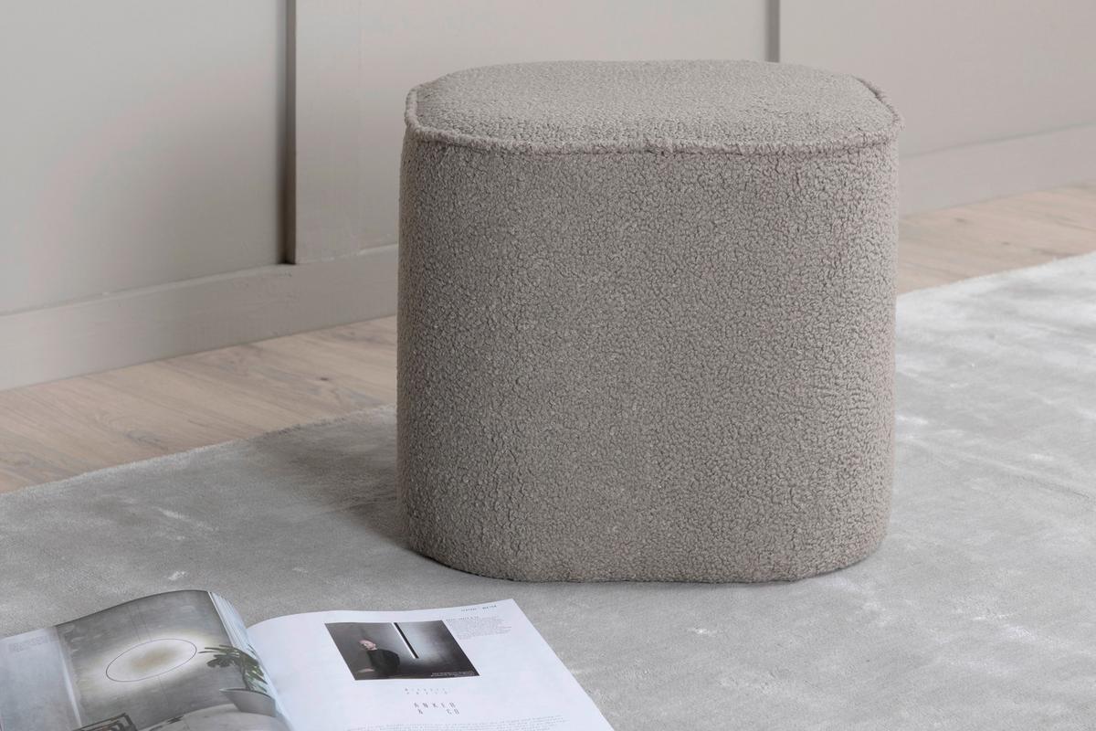 Pouf Piff - Grau, Design, Textil (44/41/44cm) - Livetastic