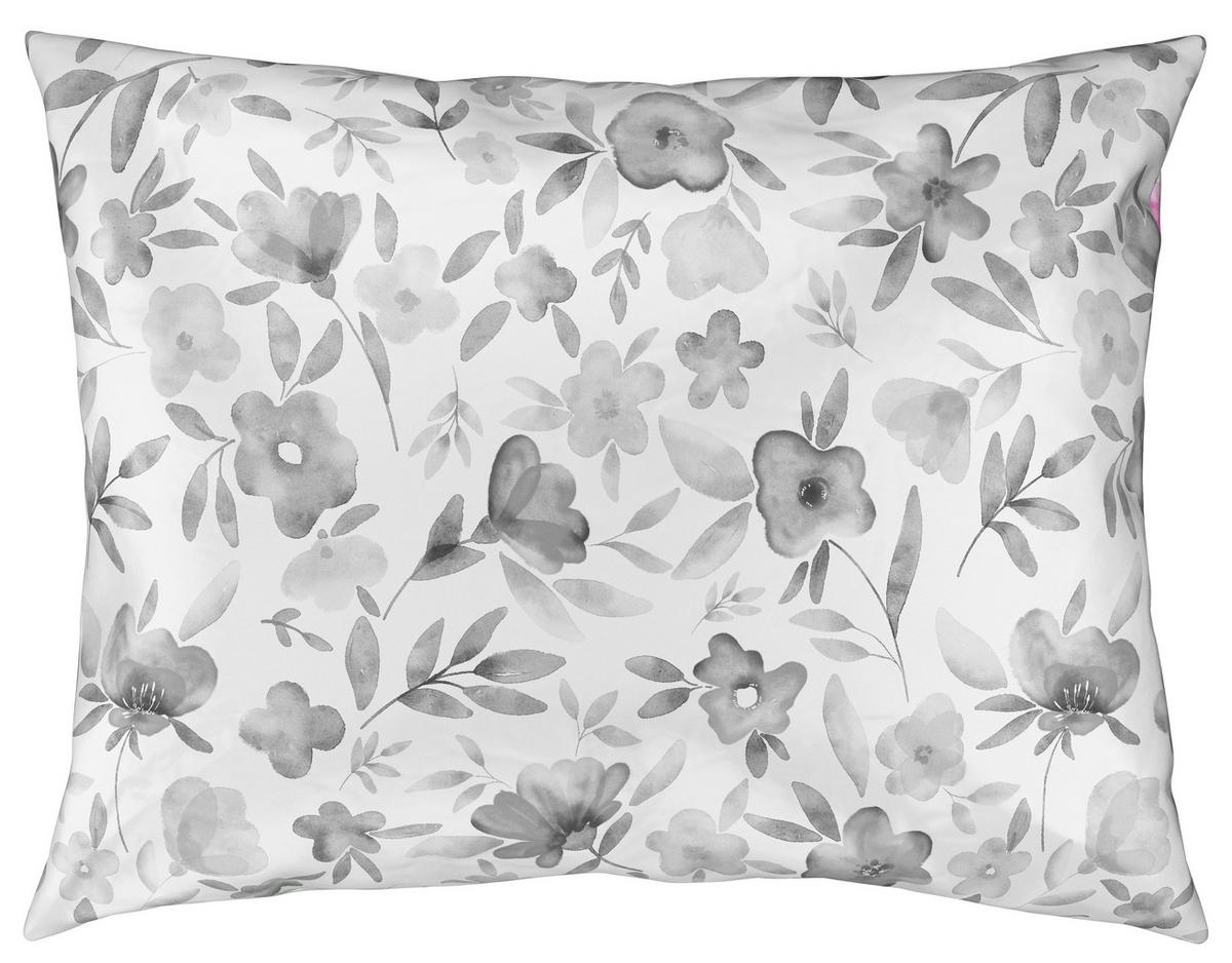 Satin Bettwäsche 140x200 cm Iris Rosa/Weiß - Rosa/Weiß, ROMANTIK / LANDHAUS, Textil (140/200cm) - James Wood