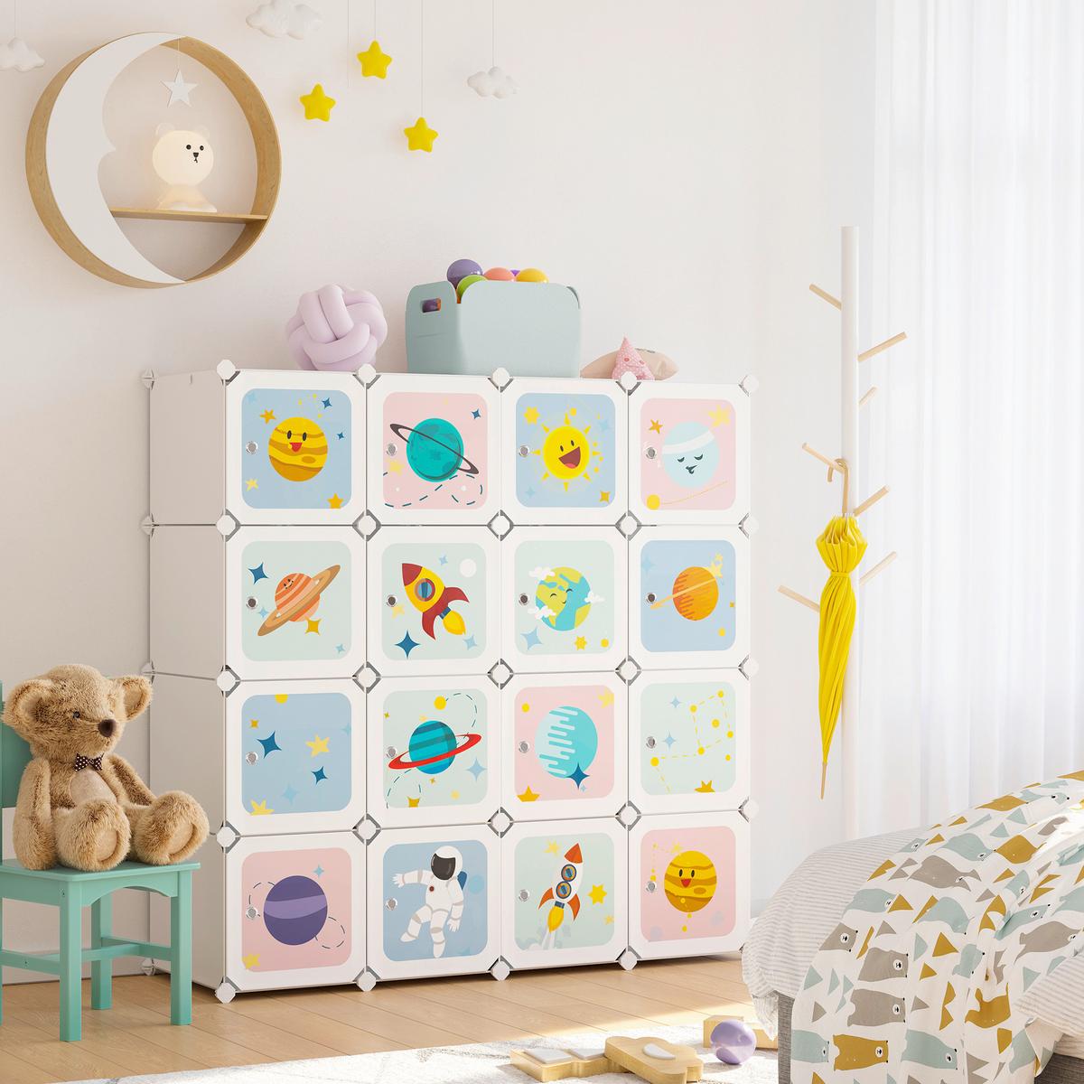 KINDERREGAL Weiß B: 123 cm - Weiß, Basics, Kunststoff/Metall (123/123/41cm)