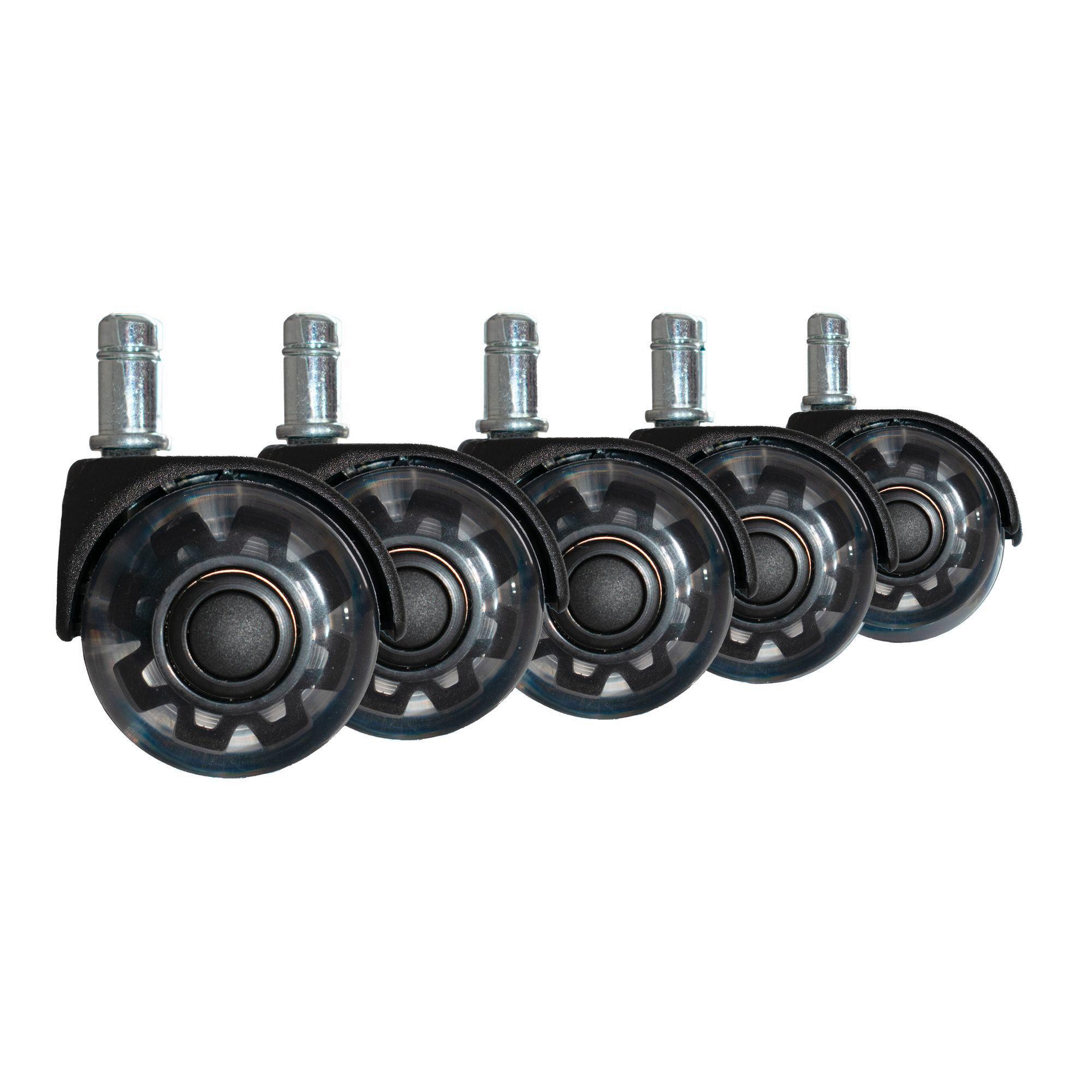 Drehstuhlrolle Schwarz B: 5 cm - Schwarz, Design, Kunststoff (5/8/5cm) - Livetastic
