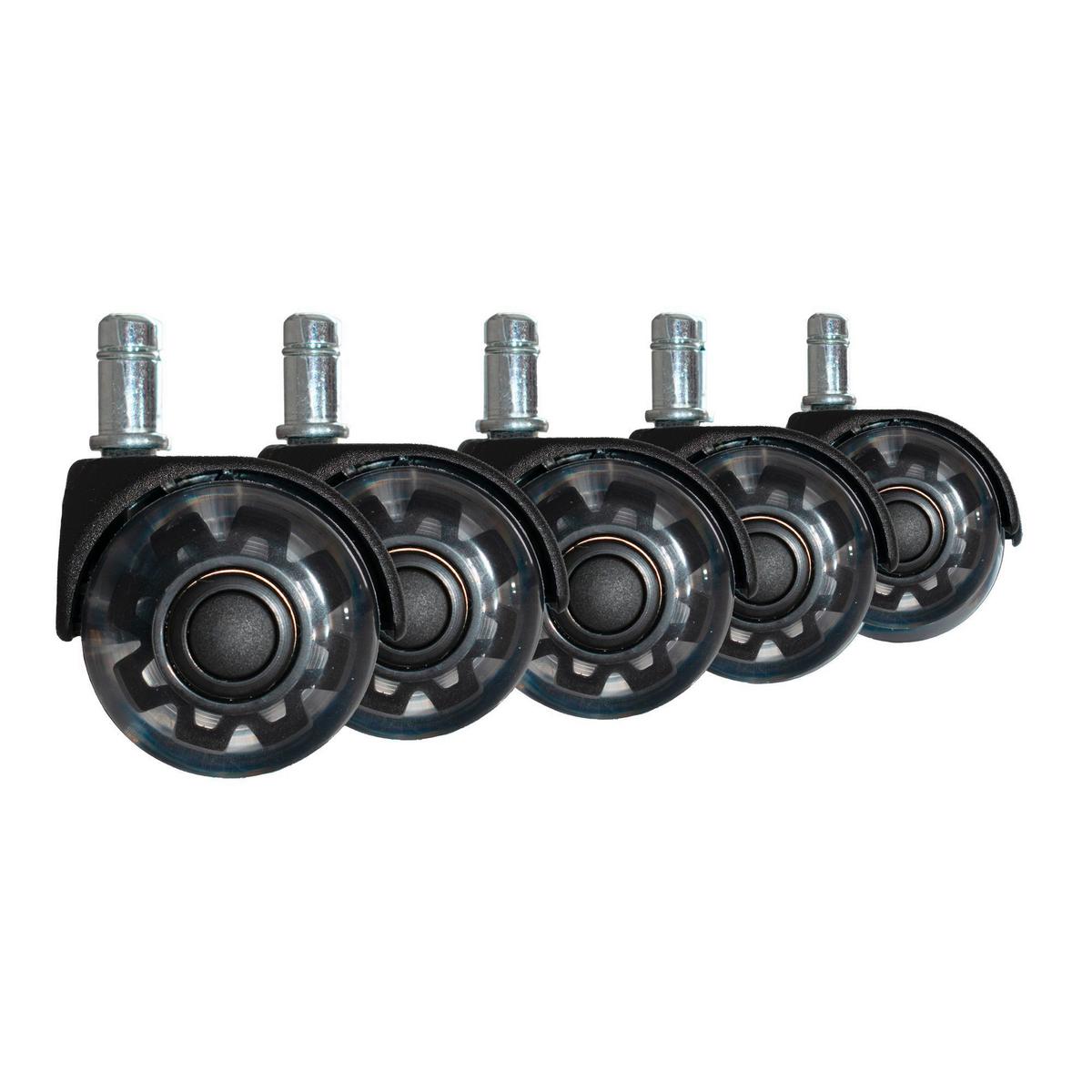 Drehstuhlrolle Schwarz B: 5 Cm - Schwarz, Design, Kunststoff (5/8/5cm) - Livetastic