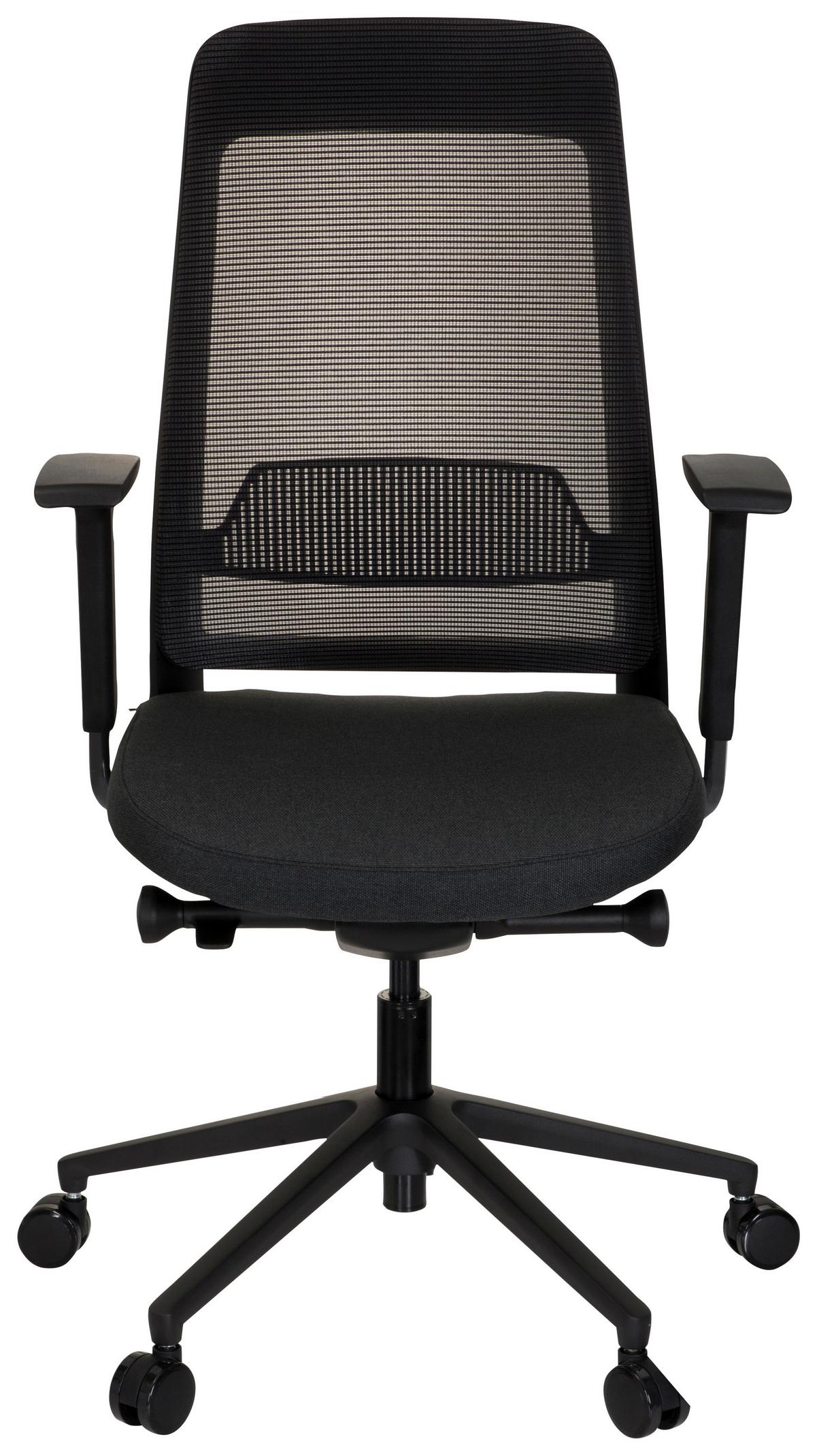 Drehstuhl Chiaro T1 Black Schwarz - Schwarz, MODERN, Kunststoff/Textil (68/117/60cm) - MID.YOU