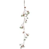 Kunstpflanze Zederngirlande - Braun/Grün, Basics, Kunststoff (58cm)