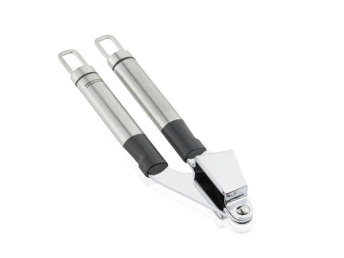 Knoblauchpresse Candice - Edelstahlfarben/Schwarz, KONVENTIONELL, Kunststoff/Metall (8,5/3/2,5cm) - Leifheit