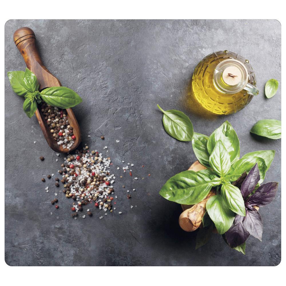 Herdabdeckplatte Basil Multicolor - Multicolor, Basics, Glas (56/50/1,4cm) - Kesper