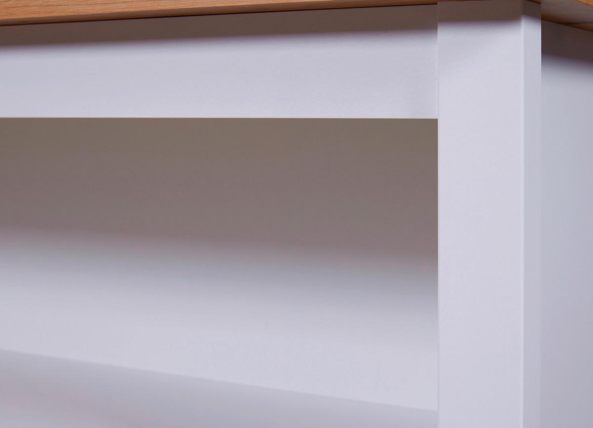 Spodní kuchyňská skříňka SAN SAN - bílá/dub artisan, Romantický / Rustikální, kompozitní dřevo (124/91,5/75cm) - Mömax