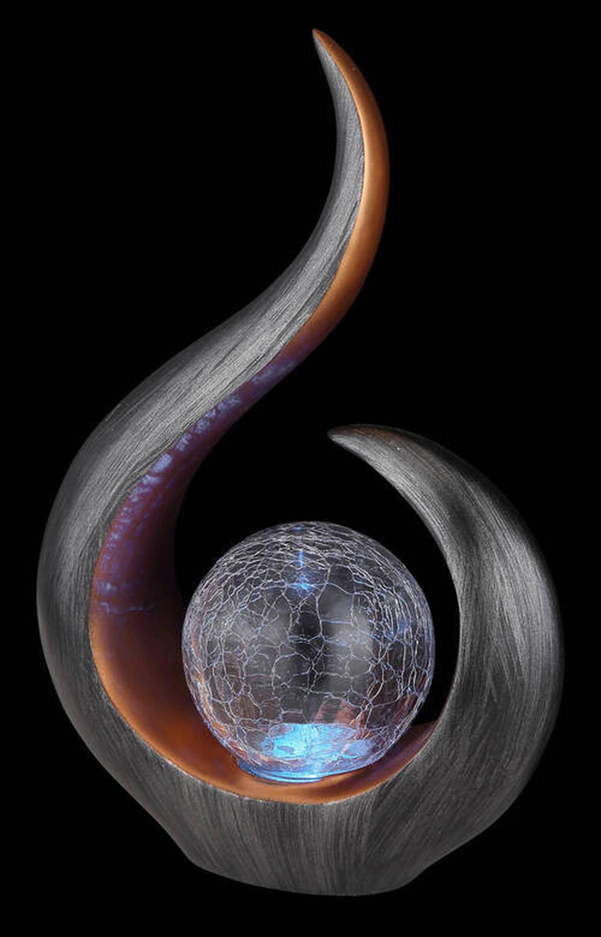 Solarleuchte 36530 - Klar/Goldfarben, Design, Glas/Kunststoff (22,5/10/33,5cm) - Globo