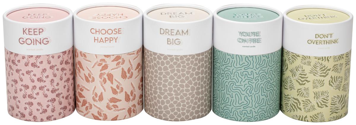 Svíčka ve skle Libella, ca. 50 hodin - šedá/pink, Moderní, sklo (8/10,6cm) - Modern Living