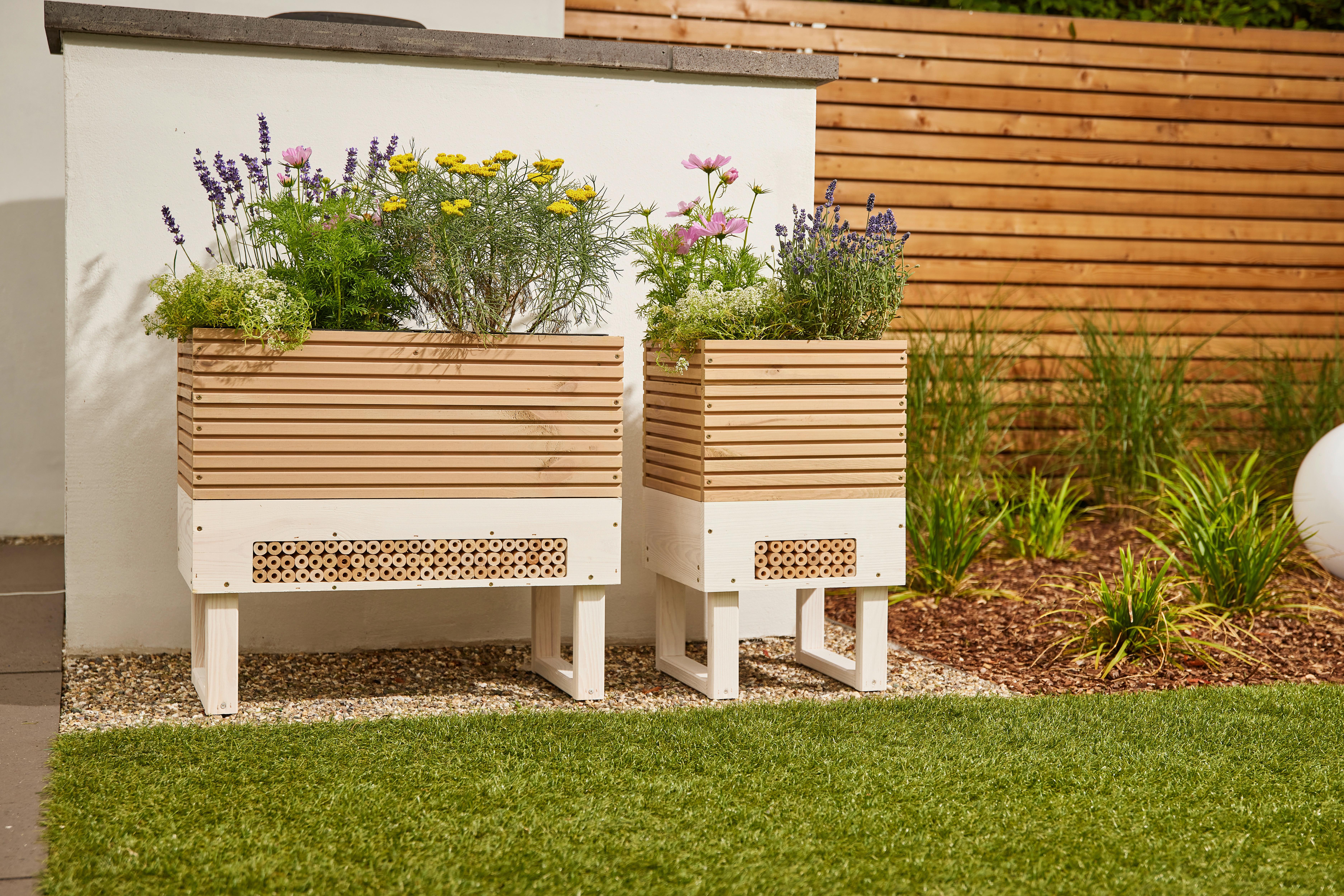 Blumenkasten Kieferfarben B: 33 Cm - Kieferfarben, Basics, Holz/Kunststoff (33/54/33cm) - Siena Garden