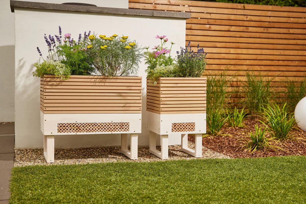 Blumenkasten Kieferfarben B: 33 Cm - Kieferfarben, Basics, Holz/Kunststoff (33/54/33cm) - Siena Garden