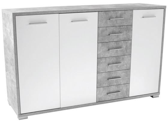 Komoda Q-big New Qbk03 - sivá/biela, Moderný, drevo (190/105/44cm) Komoda Q-big New Qbk03 - sivá/biela, Moderný, drevo (190/105/44cm)