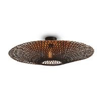 Deckenleuchte Kalimantan Naturfarben/schwarz D: 87 Cm - Schwarz/Naturfarben, Trend (87/20cm) - Good & Mojo