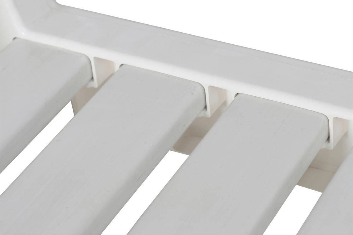 Gartenbank Kunststoff 877520 3-Sitzer - Weiß, MODERN, Kunststoff (160/88/69cm) - Gardenson