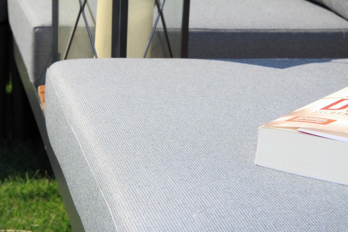 Loungegarnitur 4-Tlg. Paros Holz/Metall/Textil mit Kissen - Anthrazit/Silberfarben, Basics, Holz/Textil (243/68/243cm) - Acamp